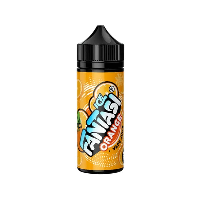 Fantasi Orange Ice 100ml nicotine free shortfill e-liquid bottle, 70VG/30PG citrus and ice flavour