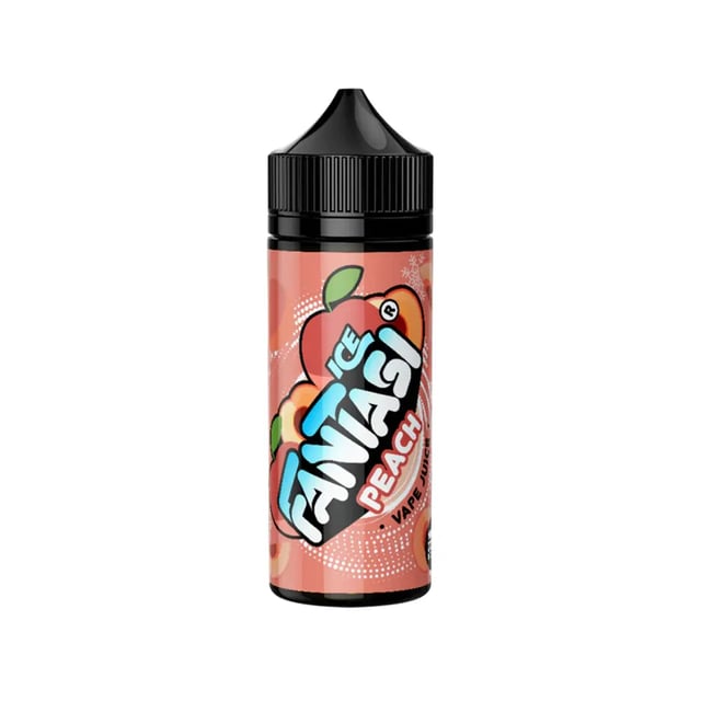 Fantasi Peach Ice 100ml shortfill bottle, nicotine free e-liquid with room for 2 nic shots
