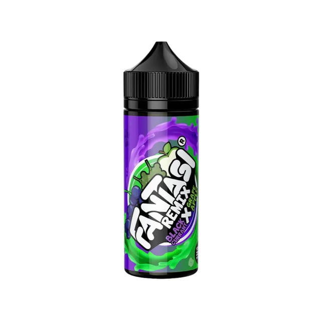 Fantasi Remix Blackcurrant X Grape Apple 100ml nicotine free shortfill e-liquid bottle