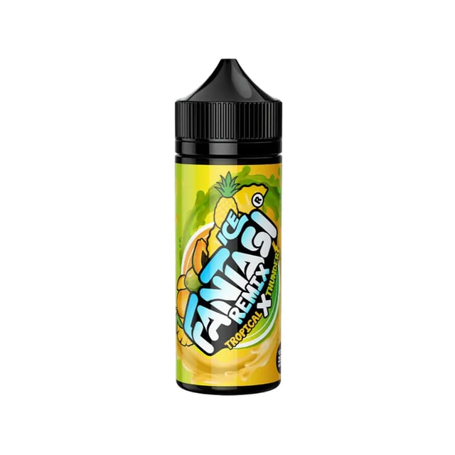 Fantasi Remix Tropical X Thunder Ice 100ml nicotine free shortfill e-liquid bottle