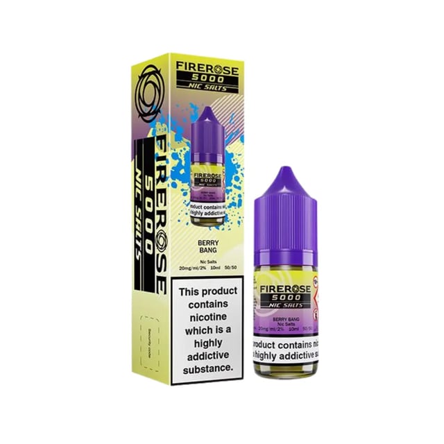 Elux Firerose 5000 Berry Bang nic salt e-liquid, 10ml bottle, 10mg and 20mg strengths