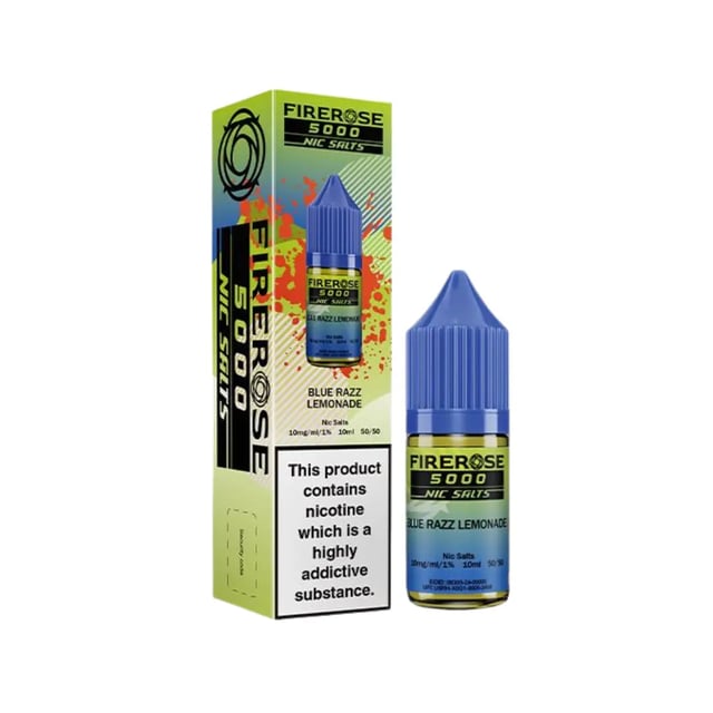 Elux Firerose 5000 Blue Razz Lemonade nic salt e-liquid, 10ml bottle, 10mg and 20mg strengths