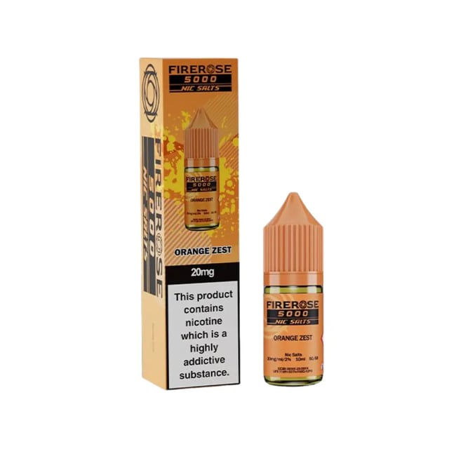 Elux Firerose 5000 Orange Zest nic salt e-liquid, 10ml bottle, 10mg and 20mg strengths