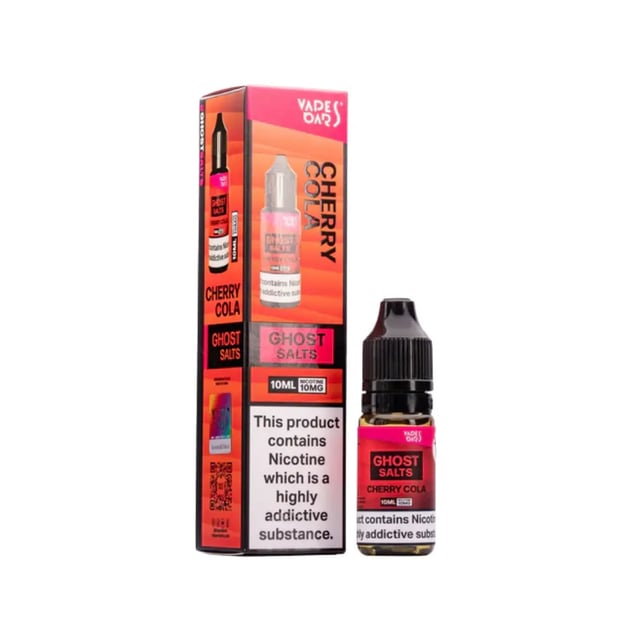 Ghost Vapes Bars Cherry Cola nic salt e-liquid, 10ml bottle, 10mg and 20mg strengths