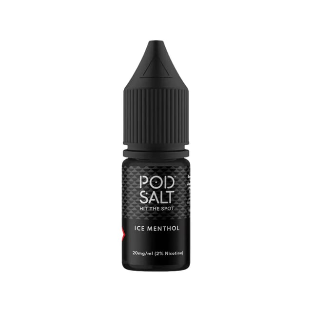 Pod Salt Core Ice Menthol nic salt e-liquid, 10ml bottle, available in 11mg and 20mg strengths