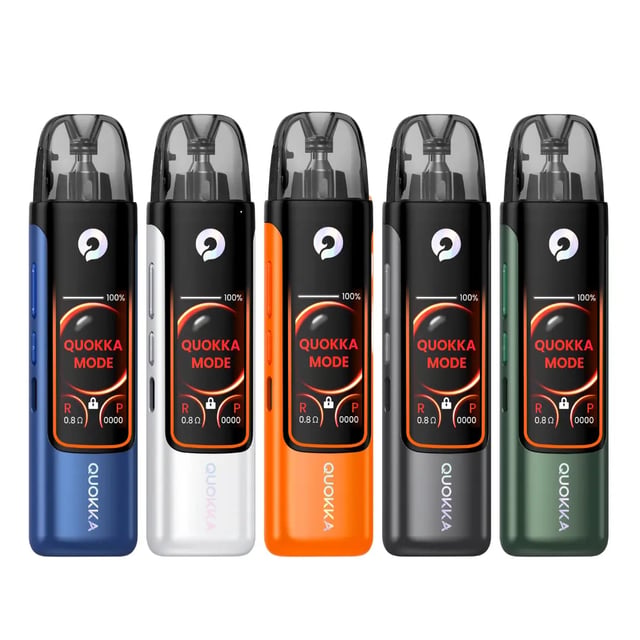 Hayati Quokka Pro refillable pod vape kit with TFT screen, shown as a UK vape hardware kit