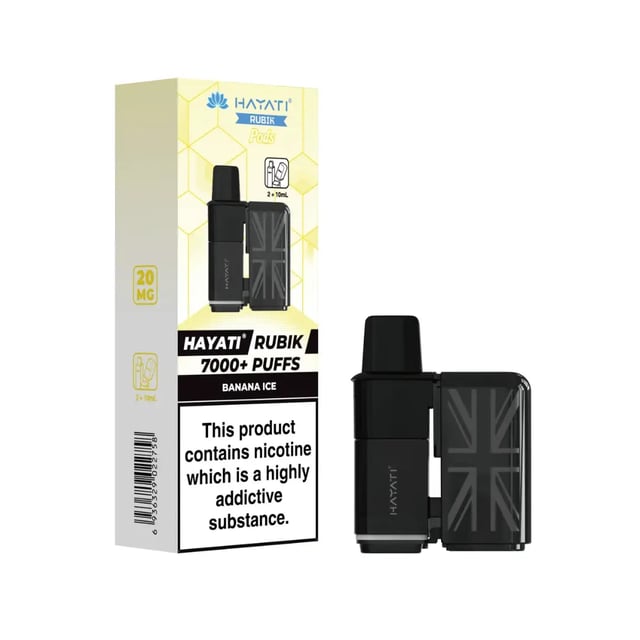 Hayati Rubik 7000 Refill Pods prefilled pod kit with 10ml refill container