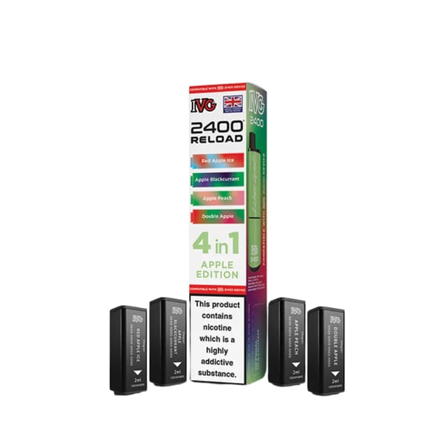IVG 2400 Edition Reload Pods prefilled pod kit, pack of 4 pods for the IVG 2400 4-in-1 kit