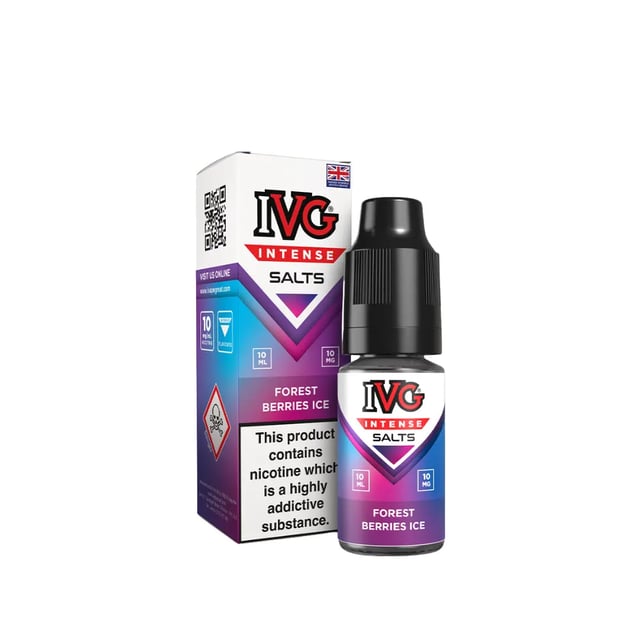 IVG Intense Forest Berries Ice nic salt e-liquid, 10ml bottle, 10mg and 20mg strengths, 50/50 VG/PG