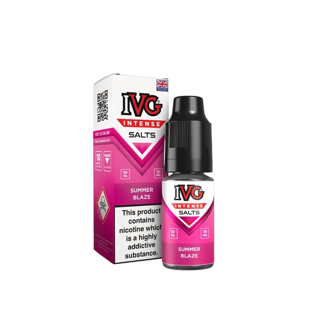 IVG Intense Summer Blaze nic salt e-liquid, 10ml bottle, 50/50 VG/PG, 10mg and 20mg strengths