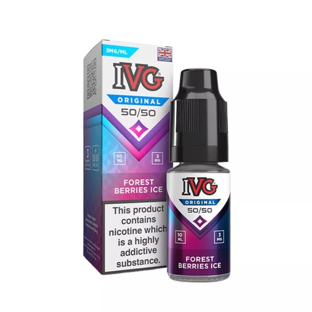 IVG Original Forrest Berries Ice 50/50 10ml e-liquid bottle, freebase nicotine in 3mg, 6mg and 12mg