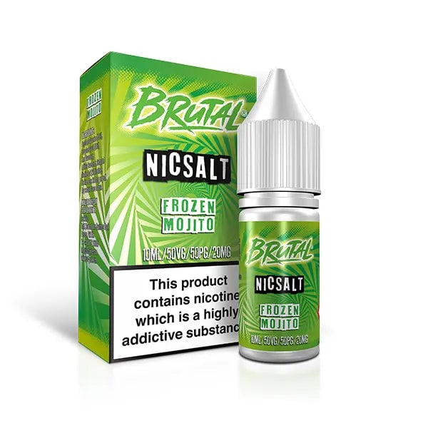 Just Juice Brutal Drinks Frozen Mojito nic salt e-liquid, 10ml bottle, available in 10mg and 20mg strengths