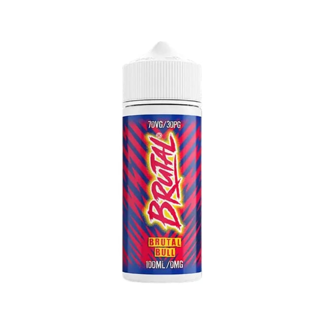 Just Juice Brutal Drinks Brutal Bull 100ml shortfill bottle, nicotine free 0mg e-liquid