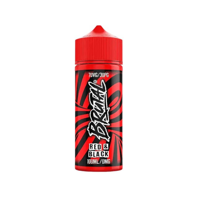 Just Juice Brutal Red & Black 100ml shortfill e-liquid bottle, nicotine free, 70/30 VG/PG shortfill