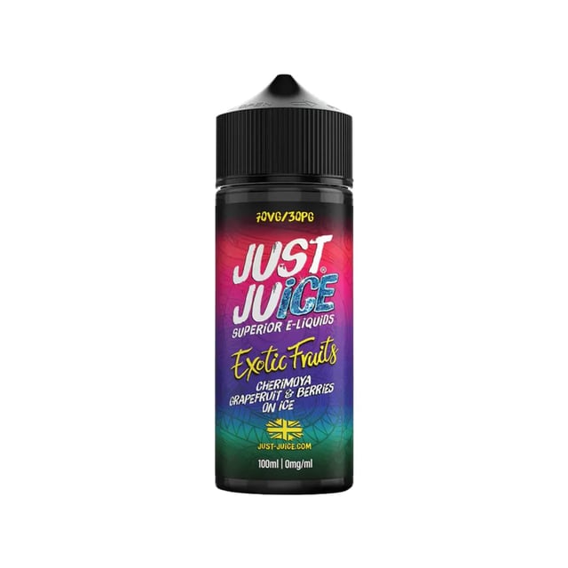 Just Juice Cherimoya, Grapefruit & Berries On Ice 100ml nicotine free shortfill e-liquid bottle