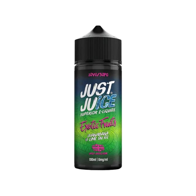 Just Juice Guanabana & Lime On Ice 100ml nicotine free shortfill e-liquid bottle