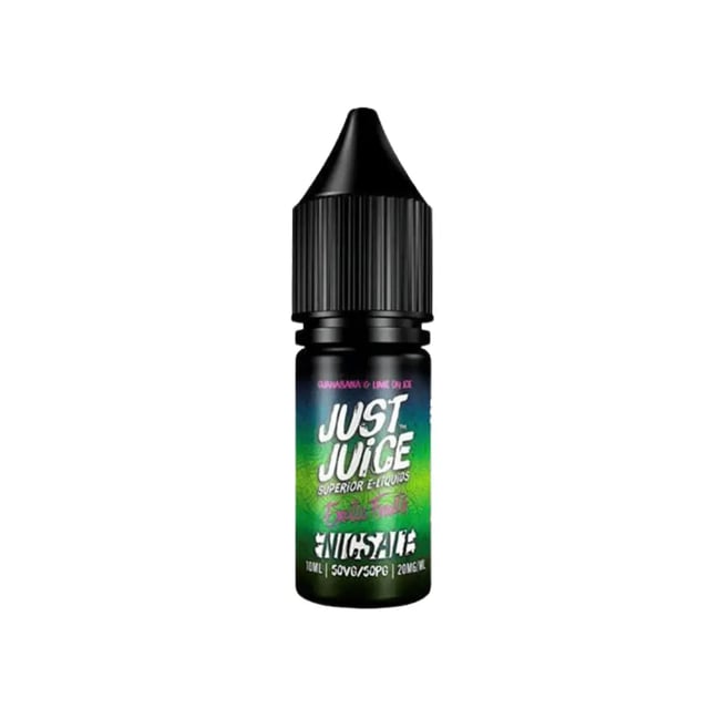 Just Juice Exotic Fruits Guanabana & Lime On Ice nic salt, 10ml bottle, 5mg 11mg 20mg strengths