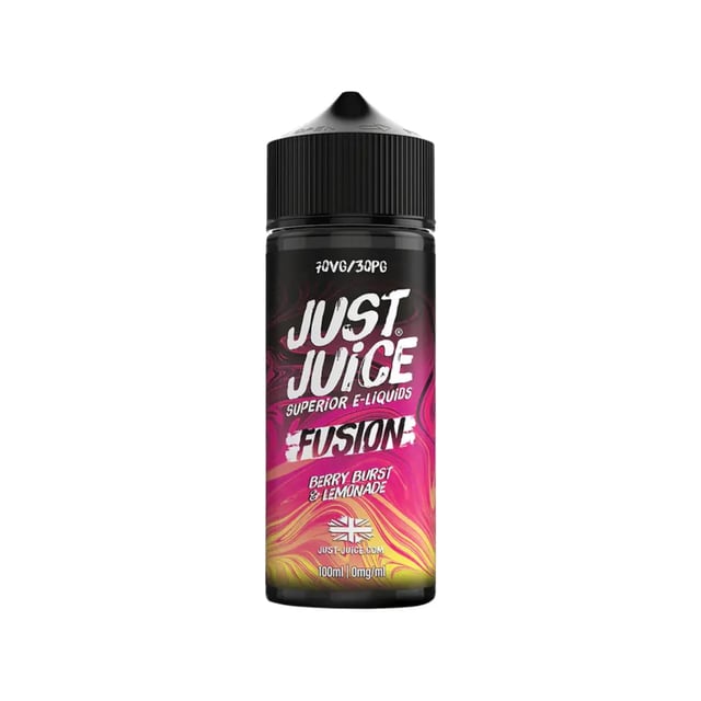 Just Juice Fusion Berry Burst & Lemonade 100ml nicotine free shortfill e-liquid bottle
