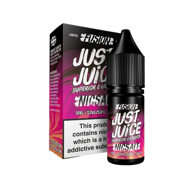 Just Juice Fusion Berry Burst Lemonade nic salt 10ml bottle, 50/50 e-liquid in 11mg and 20mg strengths