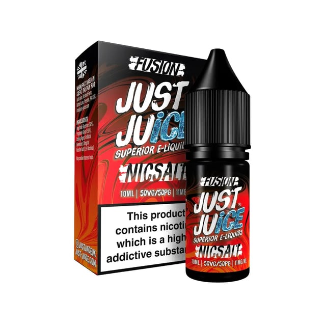 Just Juice Fusion Mango & Blood Orange On Ice nic salt 10ml bottle, 11mg and 20mg strengths