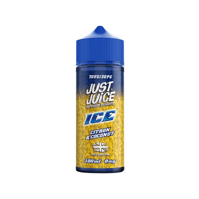 Just Juice Ice Citron & Coconut 100ml nicotine free shortfill e-liquid bottle, 70/30 VG/PG