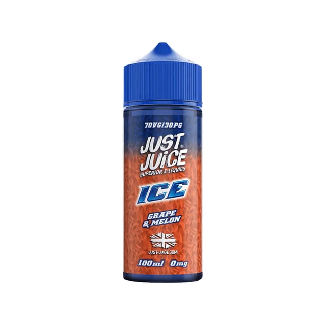 Just Juice Ice Grape & Melon 100ml nicotine free shortfill e-liquid bottle