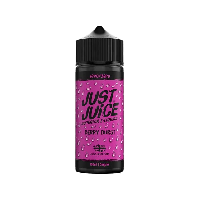 Just Juice Iconic Berry Burst 100ml nicotine free shortfill e-liquid bottle, 70/30 VG/PG