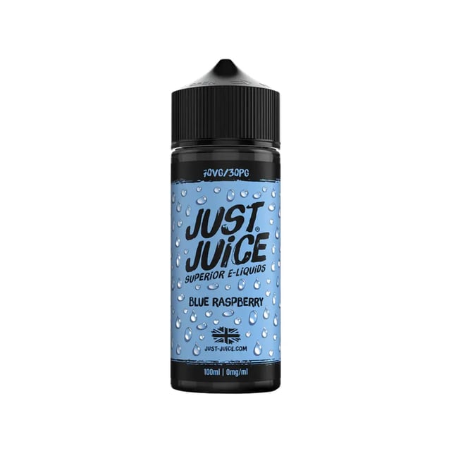 Just Juice Iconic Blue Raspberry 100ml nicotine free shortfill e-liquid bottle