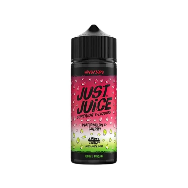 Just Juice Iconic Watermelon & Cherry 100ml nicotine free shortfill e-liquid bottle