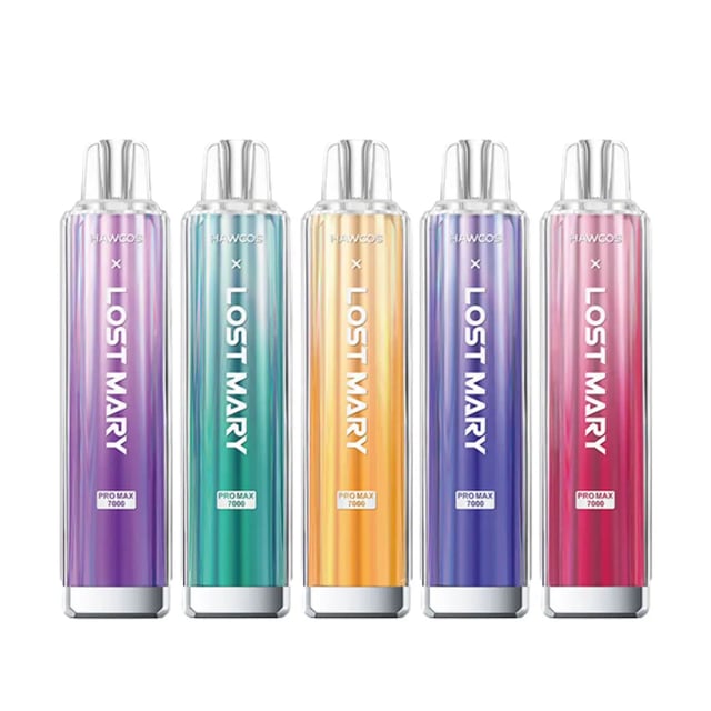 Lost Mary Pro Max 7000 prefilled pod kit with crystal-clear body and USB-C charging port