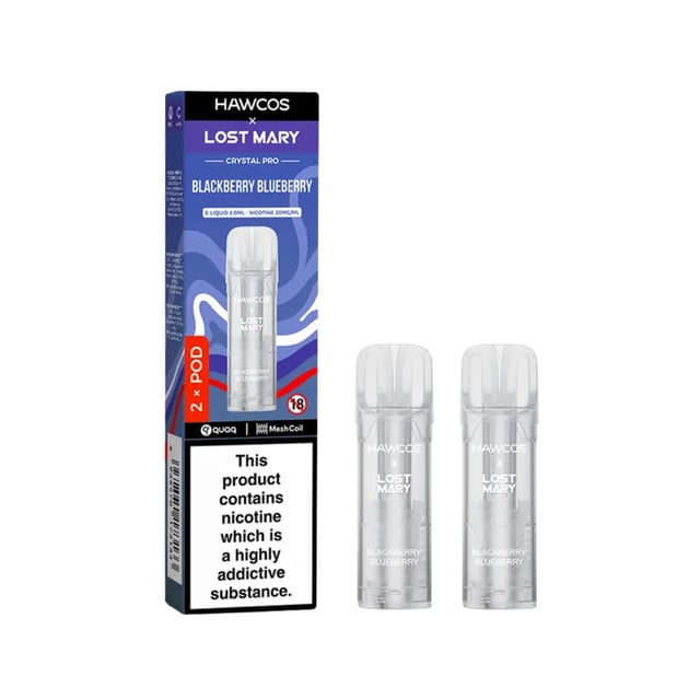 Lost Mary Crystal Pro Refill Pods, Strawberry Raspberry Cherry Ice prefilled pod kit, pack of 2
