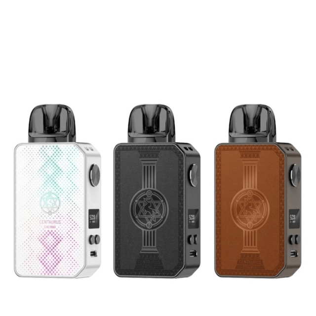 Lost Vape Centaurus E40 MAX refillable pod vape kit shown with OLED screen and E-Plus pod