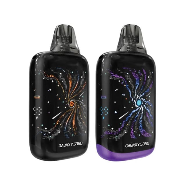 Lost Vape Galaxy S360 refillable pod vape kit in Mystic Galaxy, showing the 360° LED screen