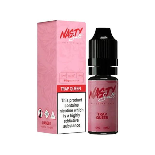Nasty Salt Reborn Trap Queen strawberry nic salt e-liquid, 10ml bottle, 10mg and 20mg strengths