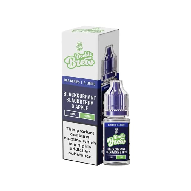 Ohm Brew Double Brew Blackcurrant Blackberry & Apple 10ml nic salt bottle, 5mg 10mg 20mg strengths