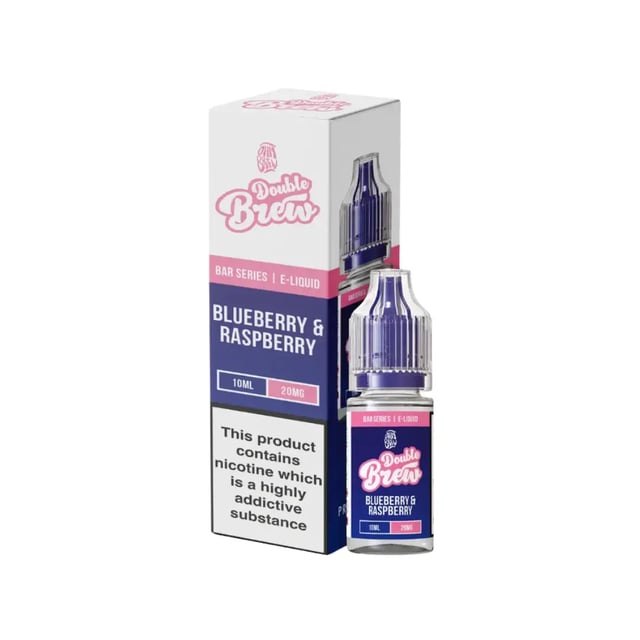 Ohm Brew Double Brew Blueberry & Raspberry 10ml nic salt e-liquid bottle, 5mg 10mg 20mg strengths