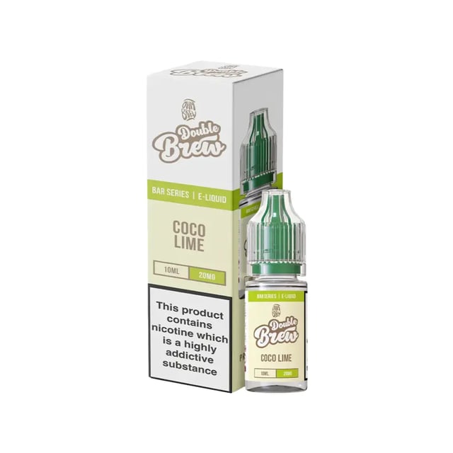Ohm Brew Double Brew Coco Lime 10ml nic salt e-liquid bottle, 5mg 10mg 20mg strengths