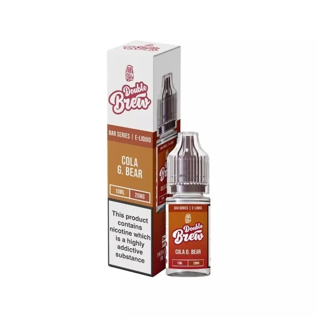 Ohm Brew Double Brew Cola G. Bear nic salt e-liquid 10ml bottle, available in 5mg, 10mg and 20mg strengths