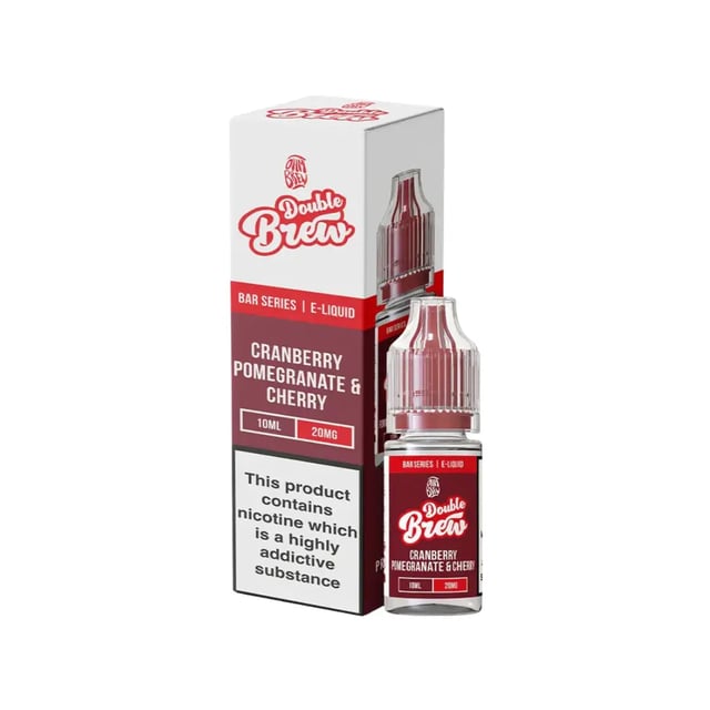 Ohm Brew Double Brew Cranberry Pomegranate & Cherry nic salt 10ml bottle, 5mg 10mg 20mg strengths