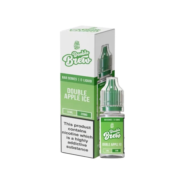 Ohm Brew Double Brew Double Apple Ice 10ml nic salt e-liquid bottle in 5mg, 10mg and 20mg strengths