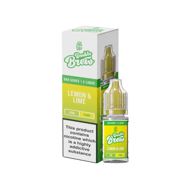 Ohm Brew Double Brew Lemon & Lime nic salt 10ml bottle, 5mg 10mg 20mg strengths, for MTL pod kits