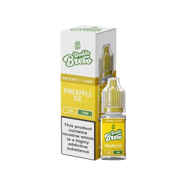 Ohm Brew Double Brew Pineapple Ice 10ml nic salt e-liquid bottle in 5mg, 10mg and 20mg strengths