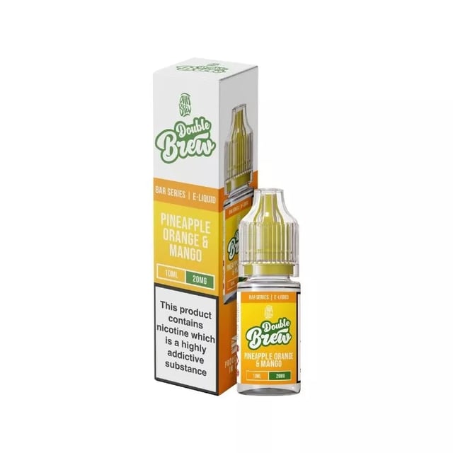 Ohm Brew Double Brew Pineapple Orange & Mango nic salt e-liquid, 10ml bottle, 5mg 10mg and 20mg strengths
