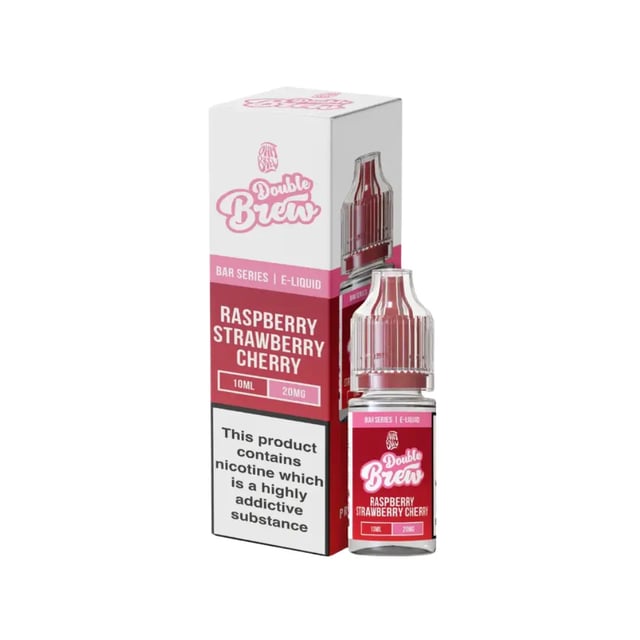 Ohm Brew Double Brew Raspberry Strawberry Cherry nic salt 10ml bottle, 5mg 10mg 20mg strengths