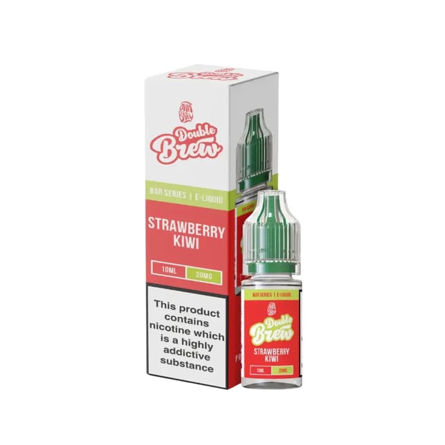Ohm Brew Double Brew Strawberry Kiwi nic salt e-liquid 10ml bottle, 5mg 10mg 20mg strengths