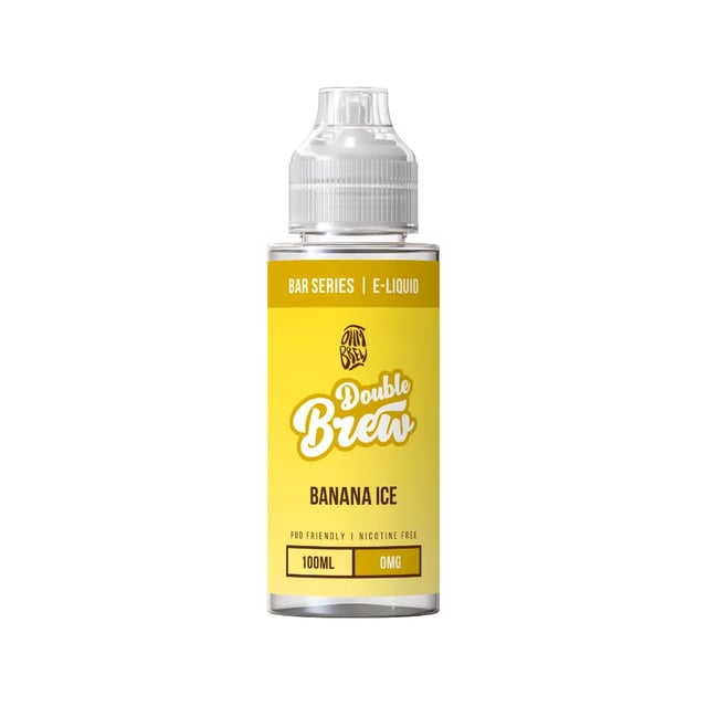 Ohm Brew Banana Ice 100ml nicotine free shortfill e-liquid bottle with space for two nic shots