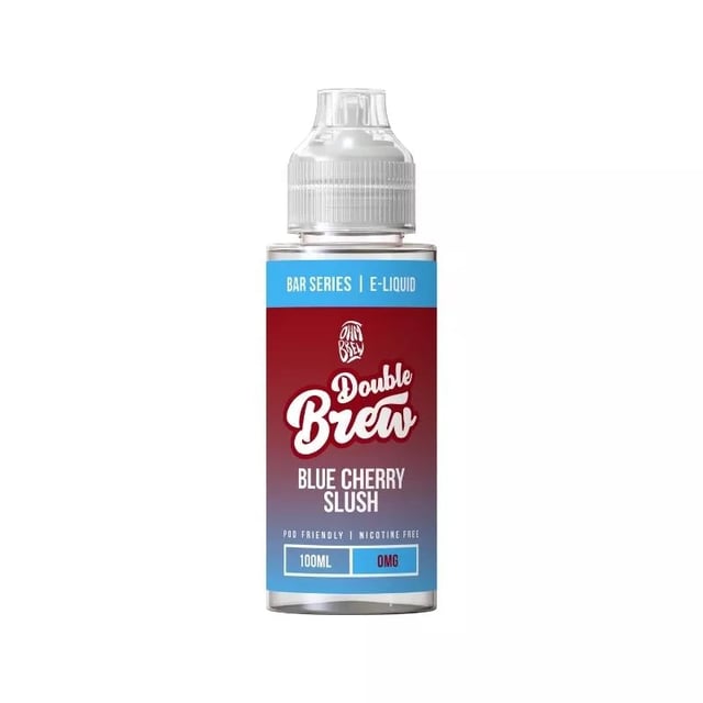 Ohm Brew Double Brew Blue Cherry Slush 100ml nicotine free shortfill e-liquid bottle