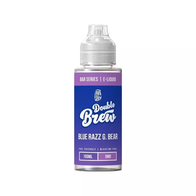 Ohm Brew Double Brew Blue Razz G. Bear 100ml nicotine free shortfill e-liquid bottle