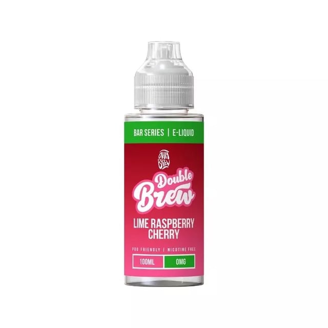 Ohm Brew Double Brew Lime Raspberry Cherry 100ml nicotine free shortfill e-liquid bottle