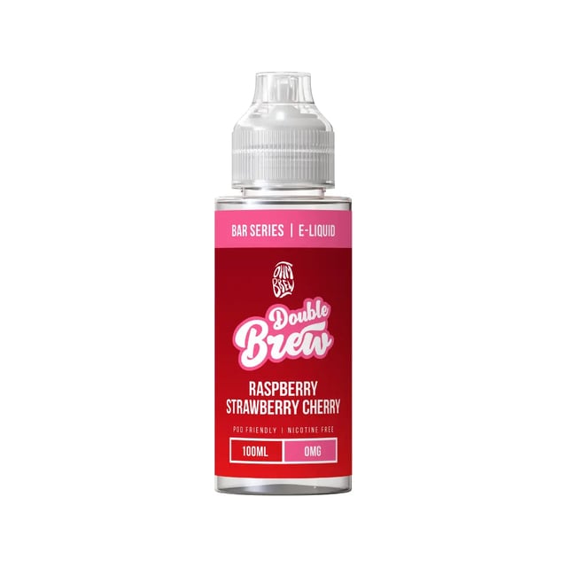Ohm Brew Raspberry Strawberry Cherry 100ml nicotine free shortfill e-liquid bottle